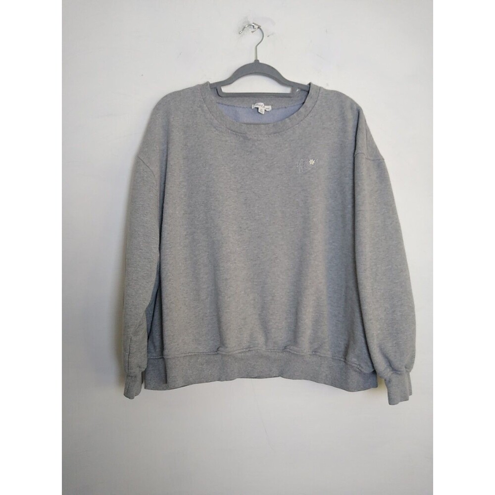 For Love & Lemons  Womens Gray Oversize Sweatshirt Sz XL